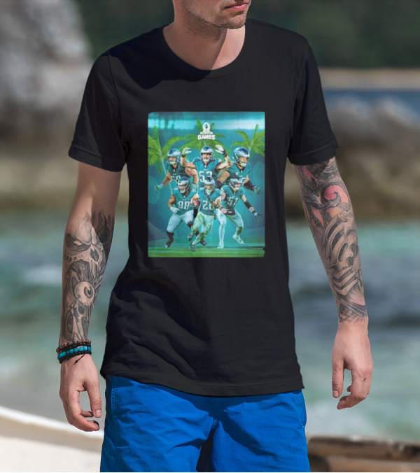 Pro Bowl Games Philadelphia Eagles Six Players T-Shirt
