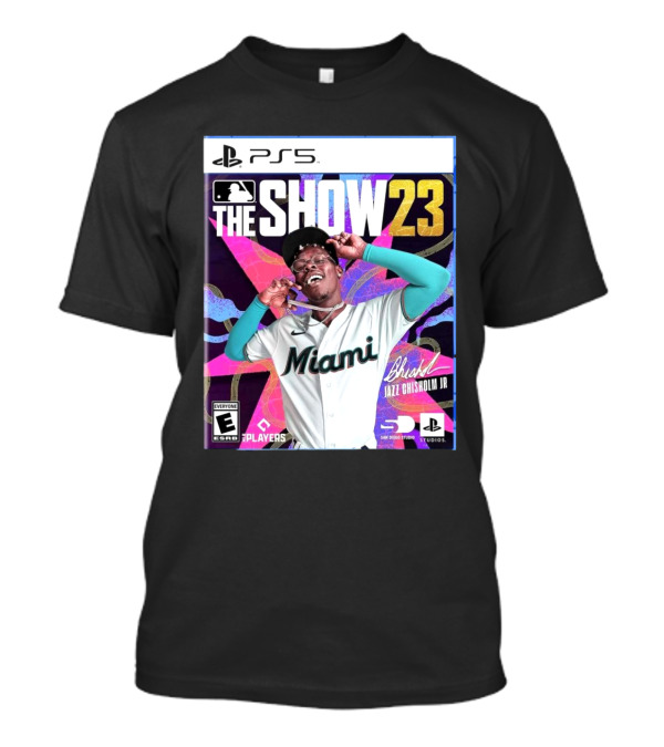 PS5 MLB The Show 23 Jazz Chisholm JR Miami Marlins Cover Art T-Shirt