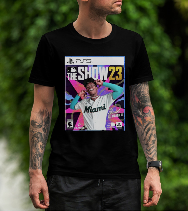 PS5 MLB The Show 23 Jazz Chisholm JR Miami Marlins Cover Art T-Shirt