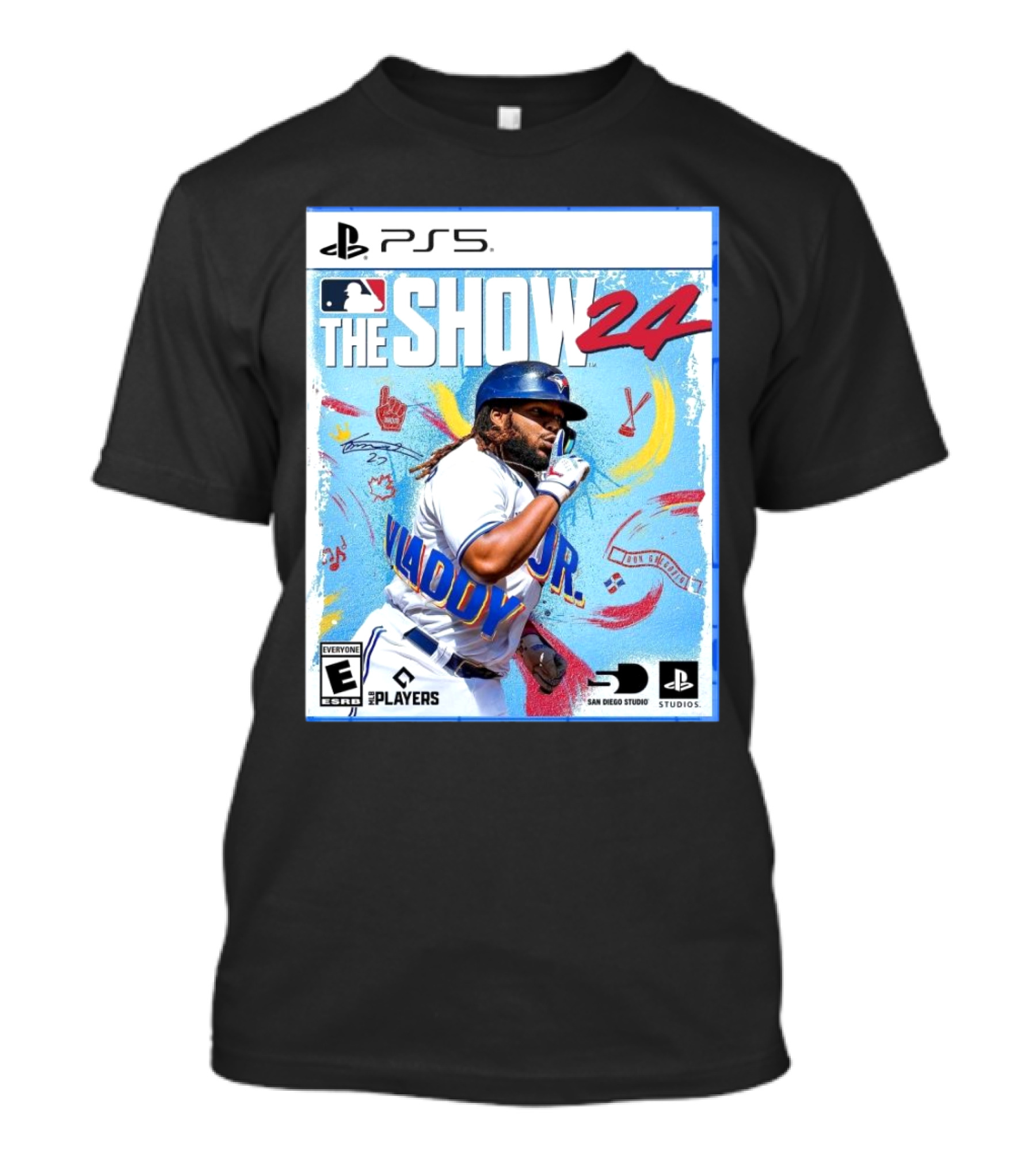 PS5 MLB The Show 24 Vladimir Guerrero Jr Toronto Blue Jays Signature T-Shirt