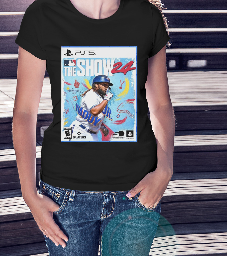 PS5 MLB The Show 24 Vladimir Guerrero Jr Toronto Blue Jays Signature T-Shirt