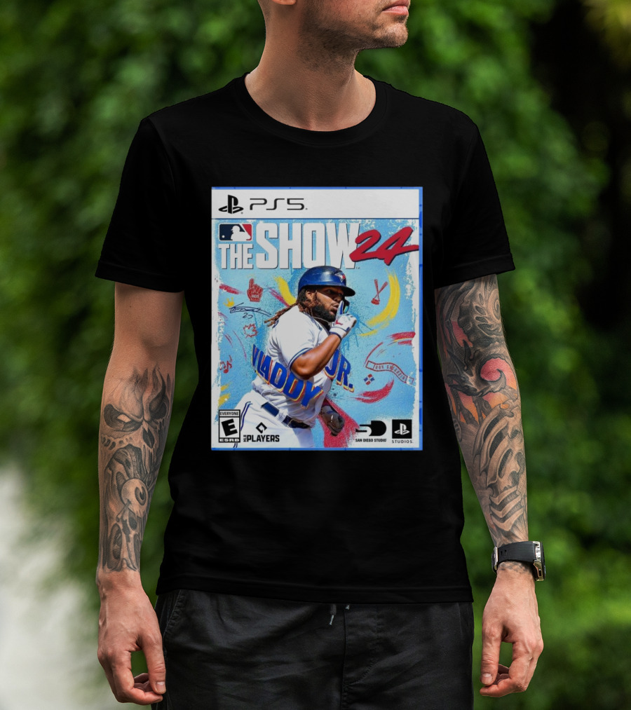 PS5 MLB The Show 24 Vladimir Guerrero Jr Toronto Blue Jays Signature T-Shirt