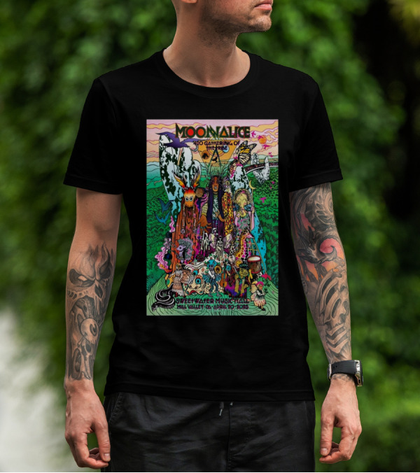 Moonalice 420 Gathering Of The Tribe April 20 2025 Sweetwater Music Hall Mill Valley CA Psychedelic T-Shirt