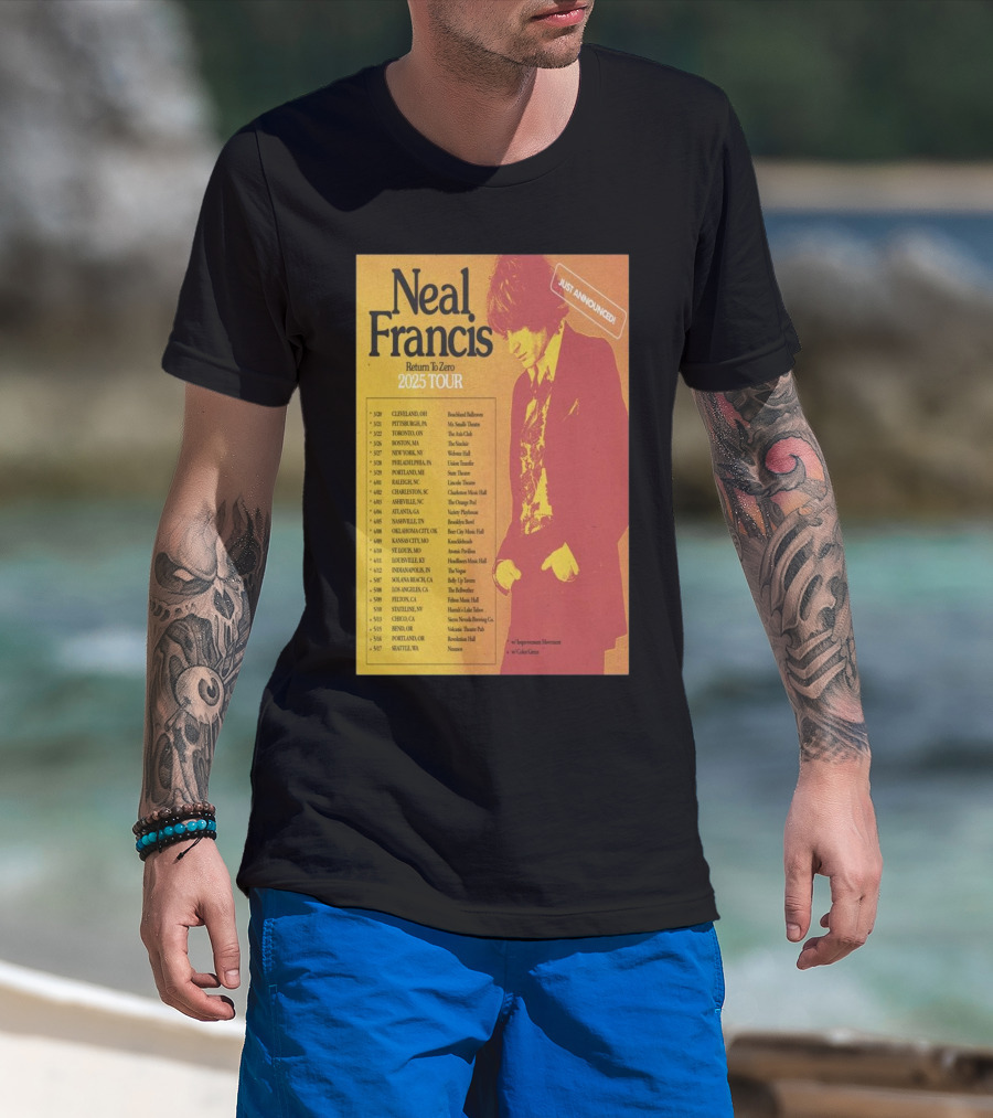 Neal Francis Return To Zero 2025 Tour Just Announced With Dates And Venues T-Shirt