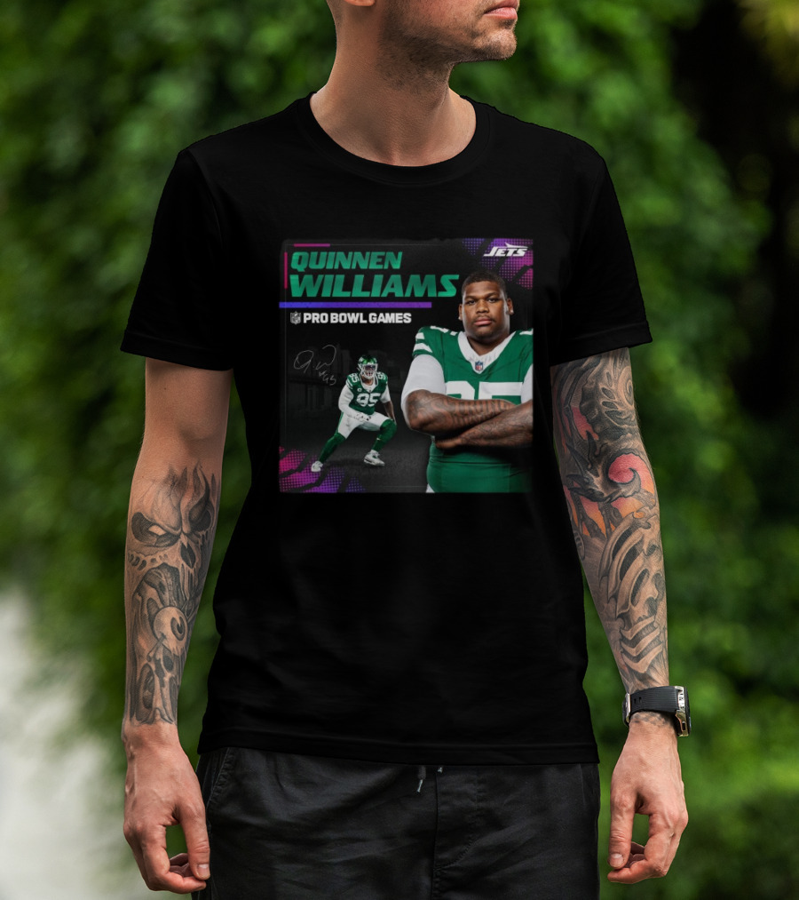 Quinnen Williams Pro Bowl Games 2025 New York Jets NFL Signature T-Shirt