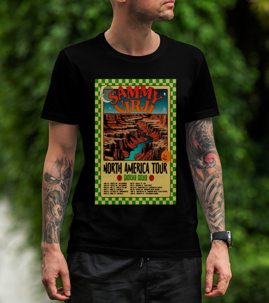 Sammy Virji North America Tour 2025 Part One Seattle Showbox Coachella Lightning In A Bottle Brooklyn Mirage T-Shirt