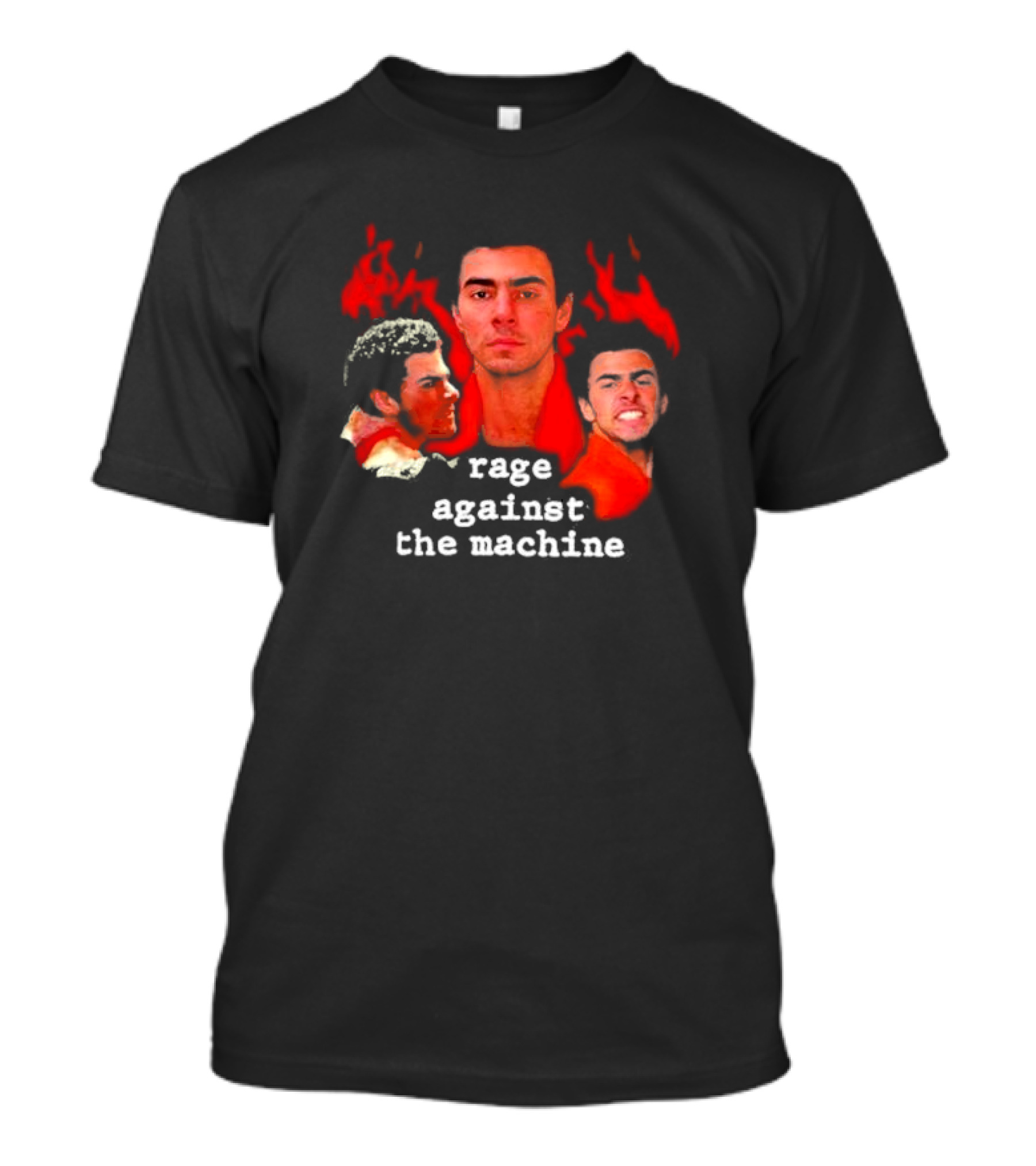 Rage Against The Machine Luigi Mangione Red Portrait Trio T-Shirt