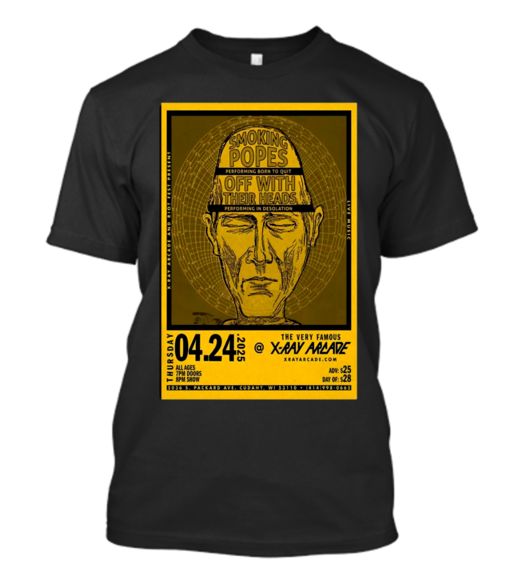 Smoking Popes Off With Their Heads Concert April 24 2025 X-Ray Arcade Cudahy WI T-Shirt