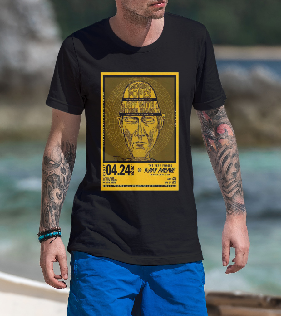 Smoking Popes Off With Their Heads Concert April 24 2025 X-Ray Arcade Cudahy WI T-Shirt