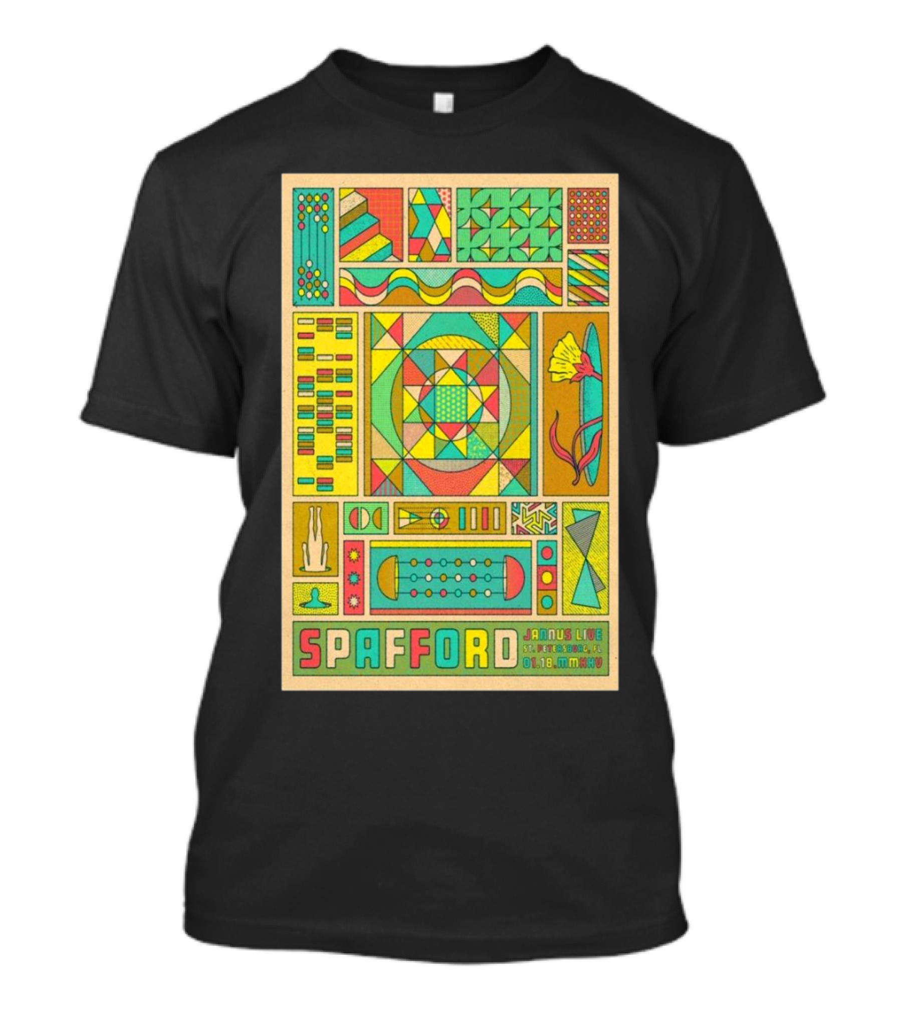 Spafford Jannus Live St Petersburg FL Jan 18 2025 Concert T-Shirt