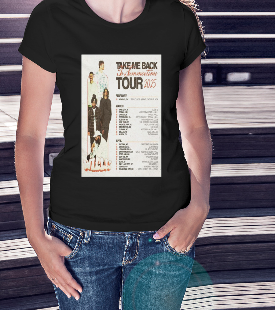 Take Me Back To Summertime Tour 2025 February 28 Memphis TN 1884 Lounge Minglewood Plaza T-Shirt