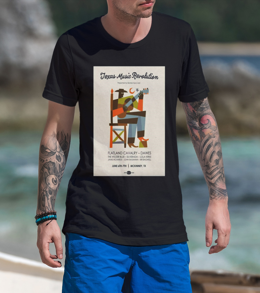 Texas Music Revolution June 6-7 2025 Flatland Cavalry Dawes The Wilder Blue Silverada Lola Kirke McKinney TX T-Shirt