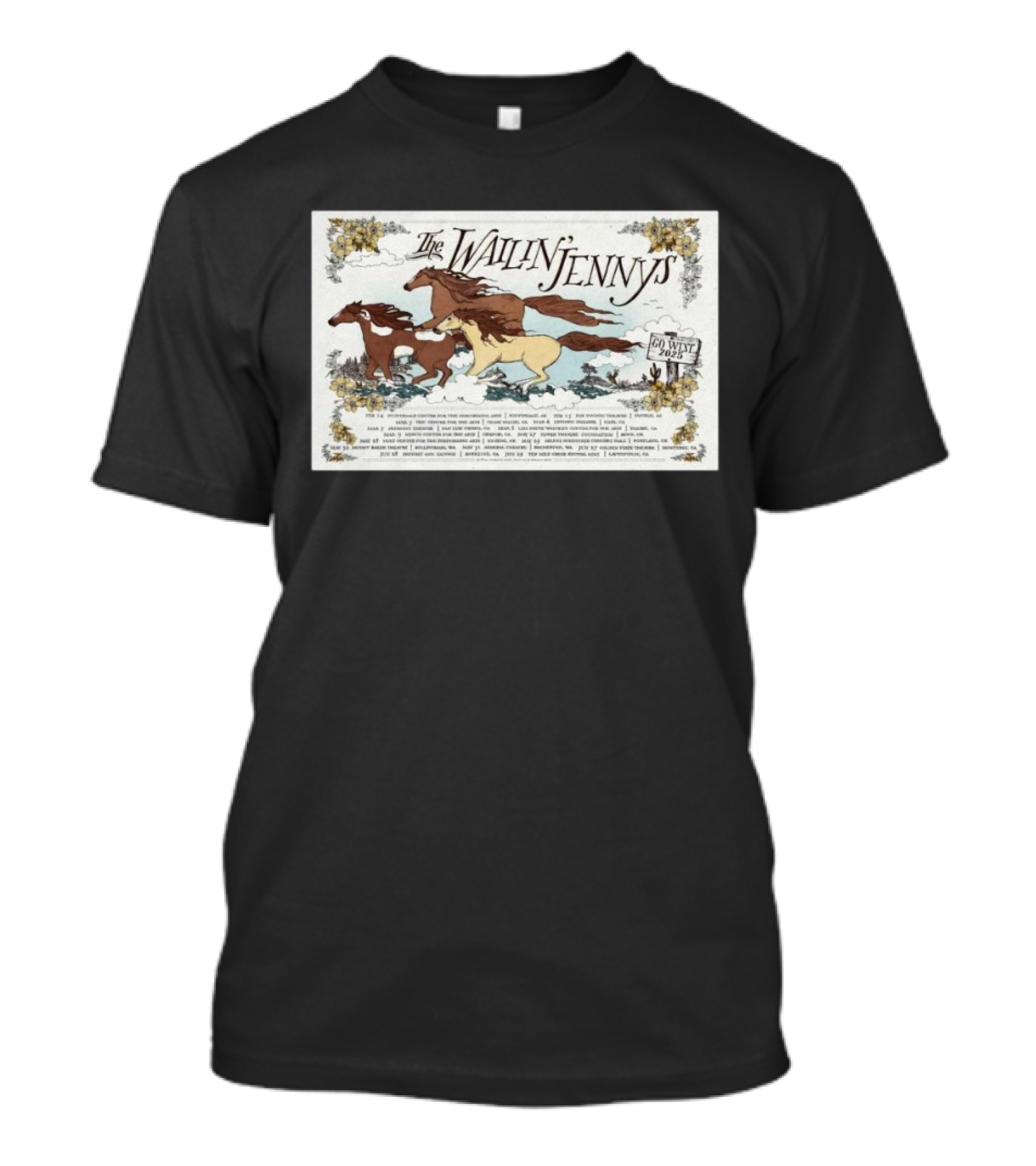 The Wailin’ Jennys Go West Tour 2025 Feb 14 Scottsdale Center For The Performing Arts T-Shirt