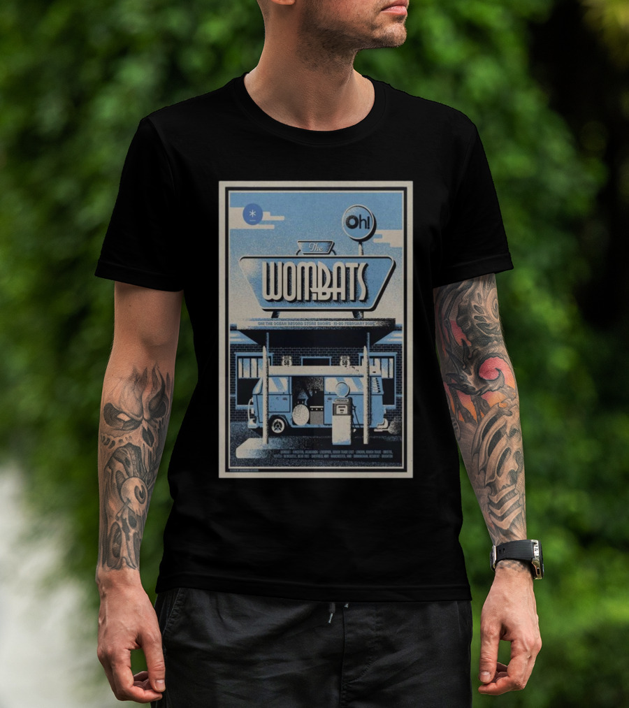 The Wombats Oh! The Ocean Record Store Shows February 18-20 2025 London Bristol Liverpool Manchester Leeds T-Shirt