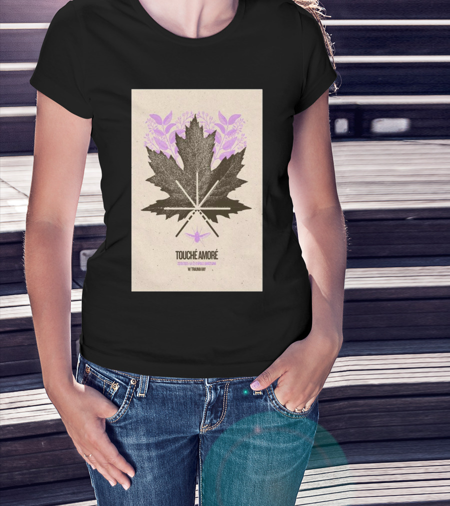 Touche Amore 23-01-2025 La 2 De Apolo Barcelona With Trauma Ray Floral Leaf Moth T-Shirt