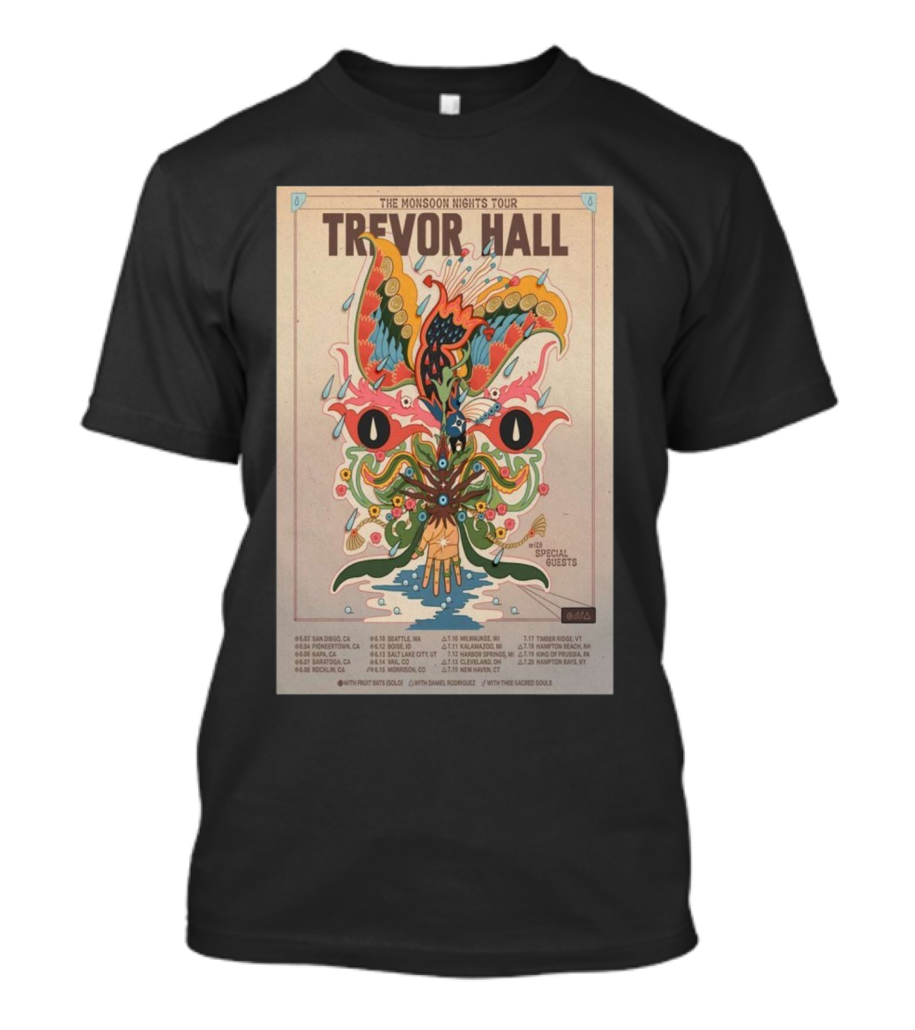 Trevor Hall The Monsoon Nights Tour 2025 With Special Guests And Tour Dates T-Shirt
