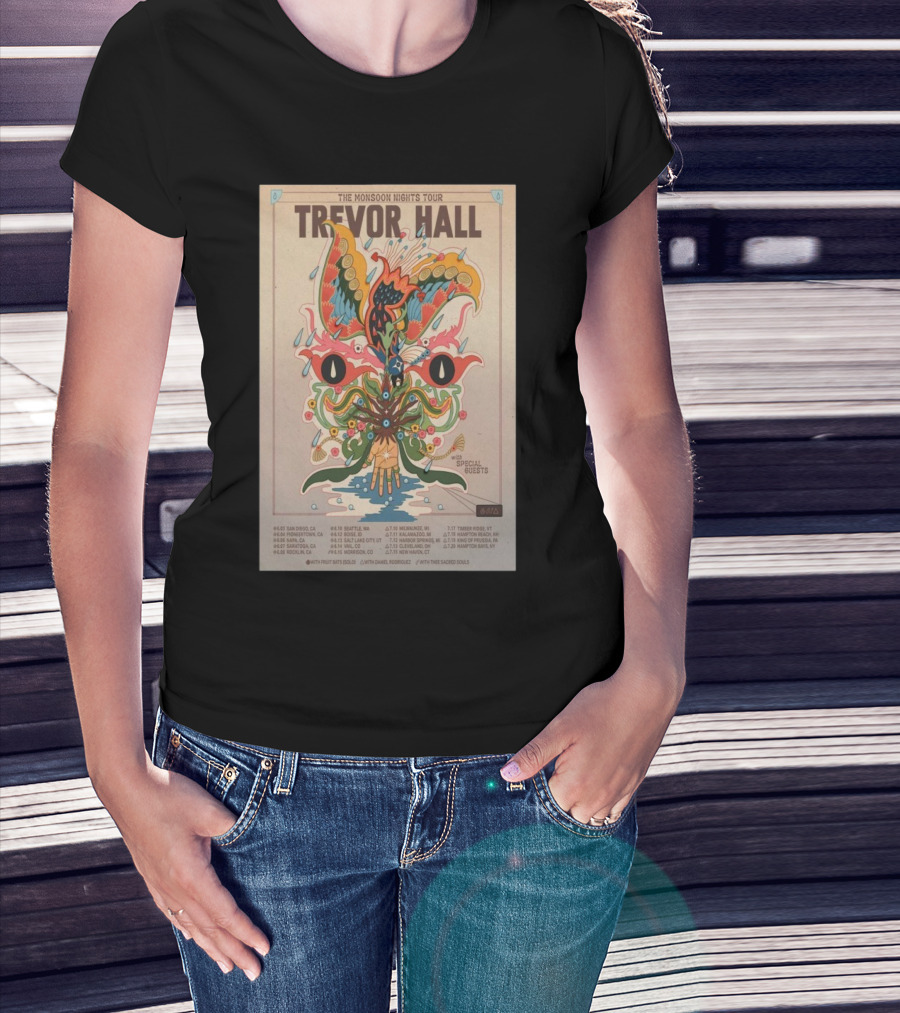 Trevor Hall The Monsoon Nights Tour 2025 With Special Guests And Tour Dates T-Shirt