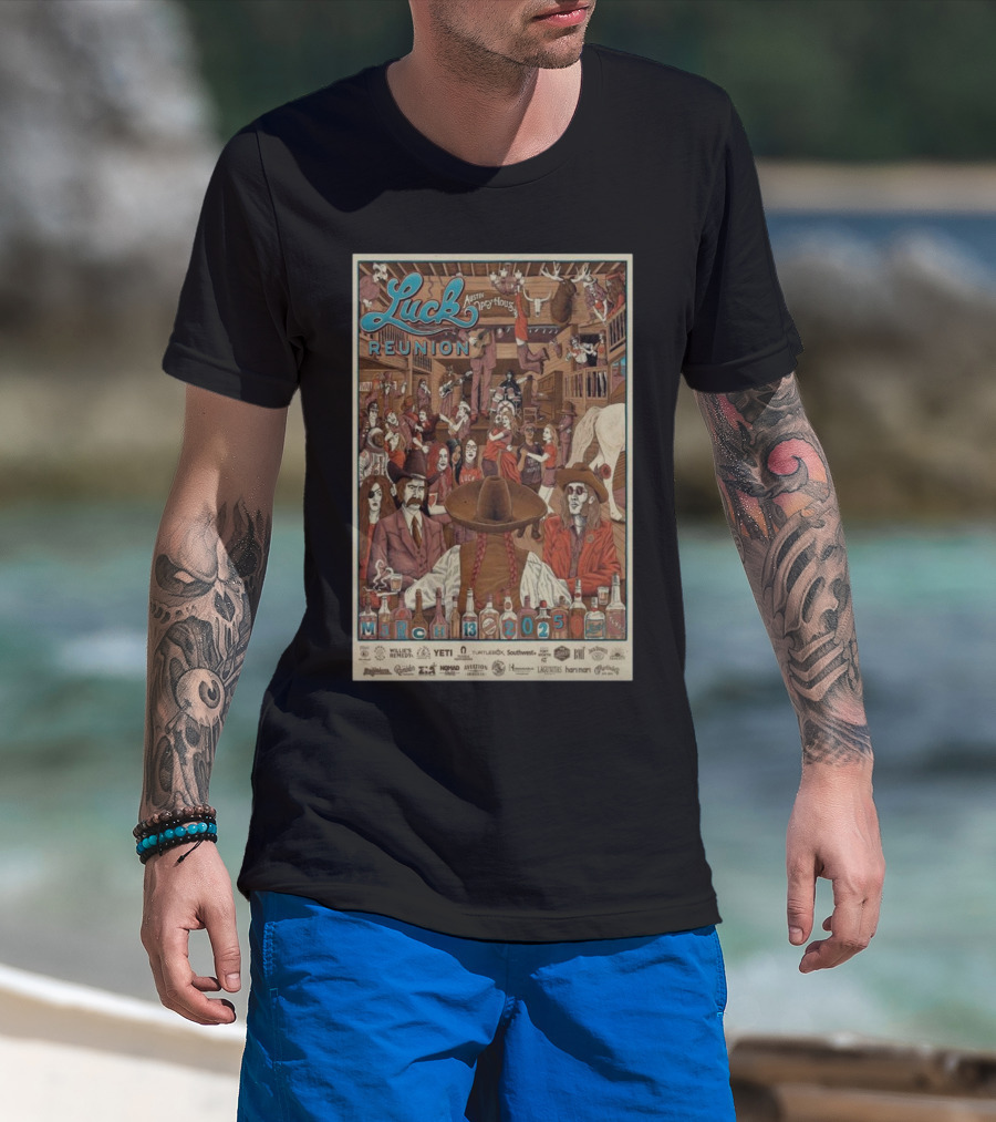 Luck Reunion March 13 2025 Austin Opry House Willie Nelson T-Shirt