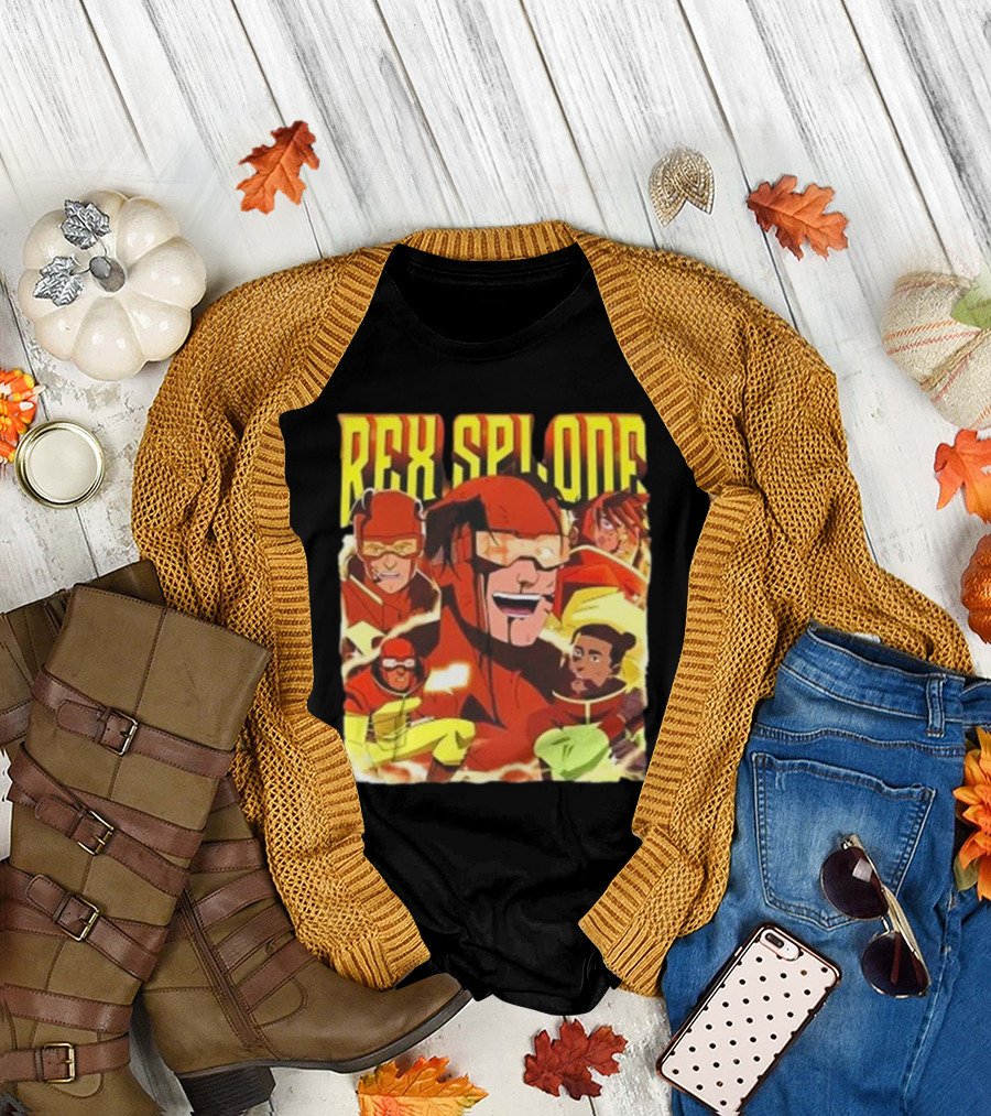 Rex Splode Invincible Comic Book Character Collage T-Shirt