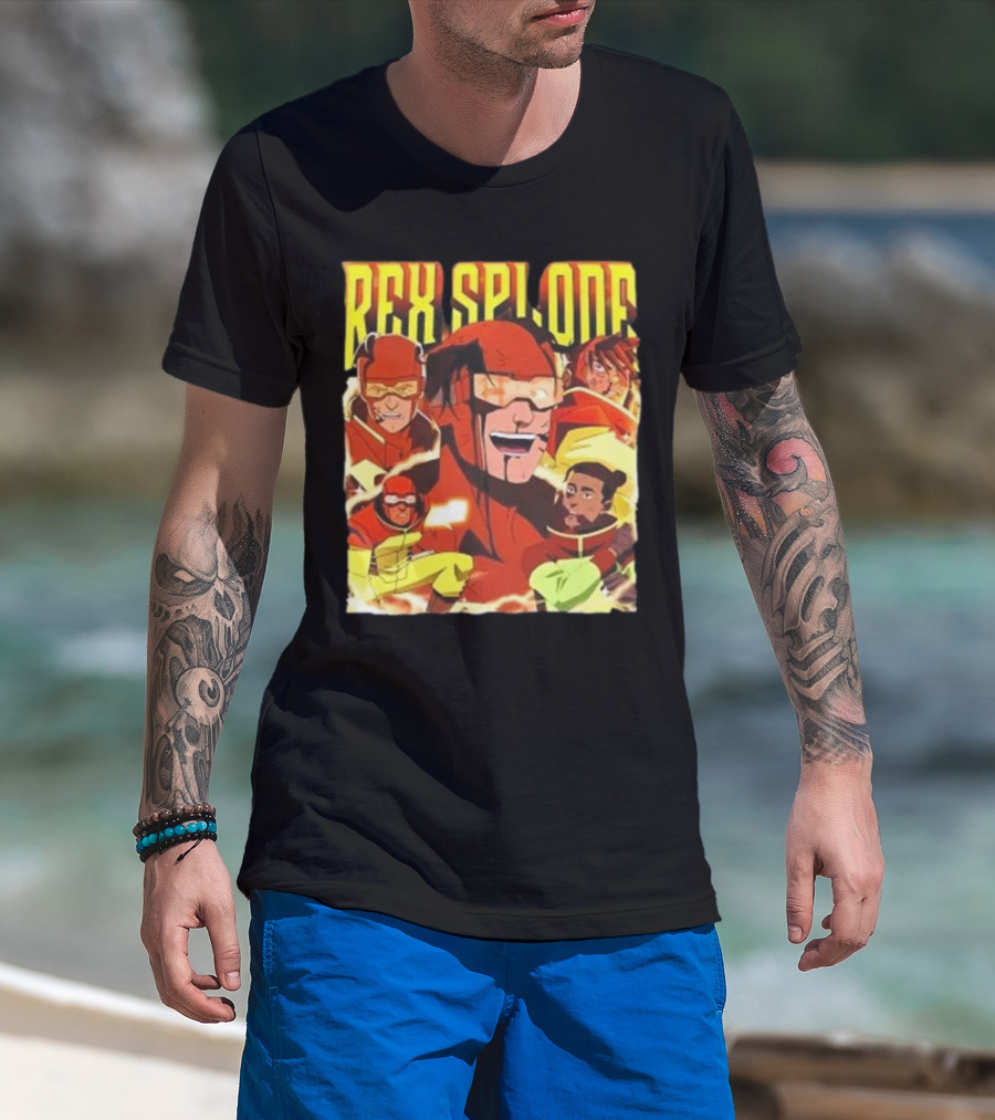 Rex Splode Invincible Comic Book Character Collage T-Shirt
