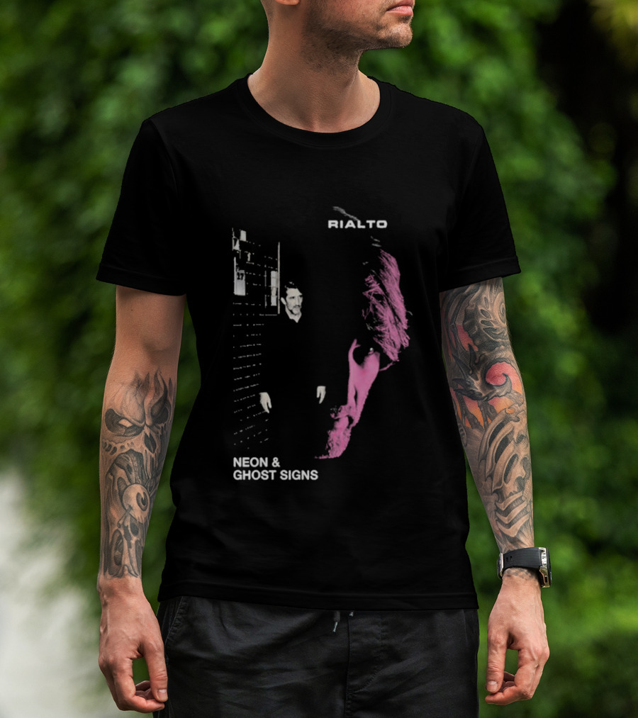 Rialto Neon & Ghost Signs Pink And Black Urban Aesthetic T-Shirt
