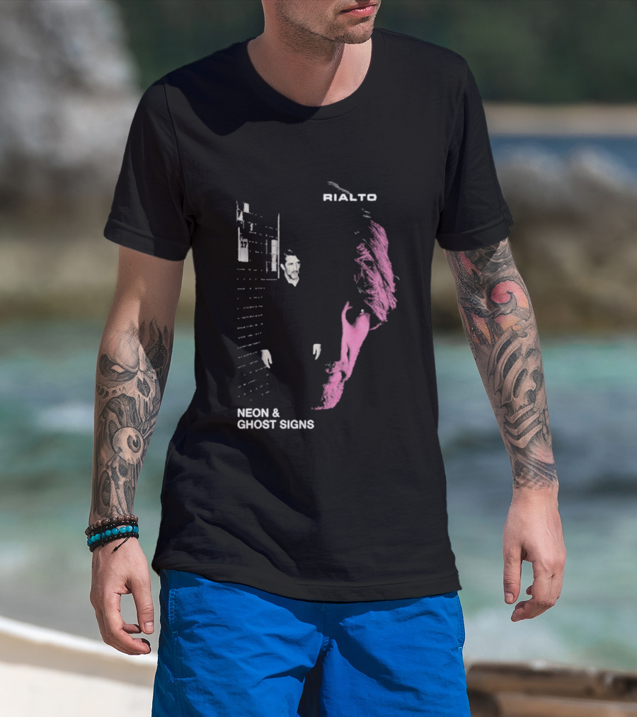 Rialto Neon & Ghost Signs Pink And Black Urban Aesthetic T-Shirt