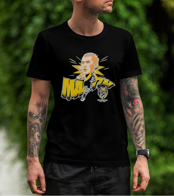 Richmond FC Dustin Martin Henrik Face With Yellow Highlights T-Shirt