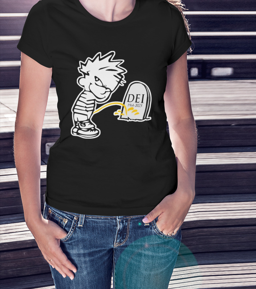 RIP DEI 1964-2025 Comic Tribute With Cartoon Character T-Shirt