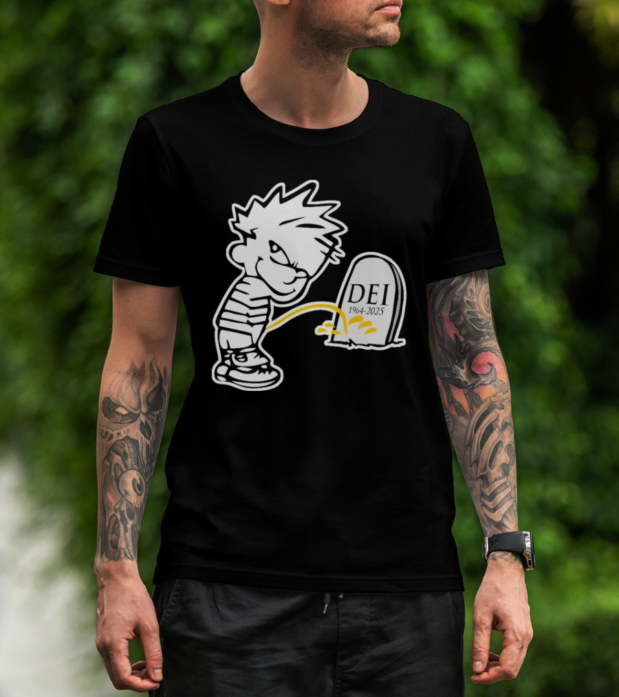 RIP DEI 1964-2025 Comic Tribute With Cartoon Character T-Shirt