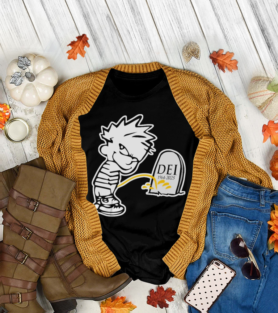 RIP DEI 1964-2025 Comic Tribute With Cartoon Character T-Shirt