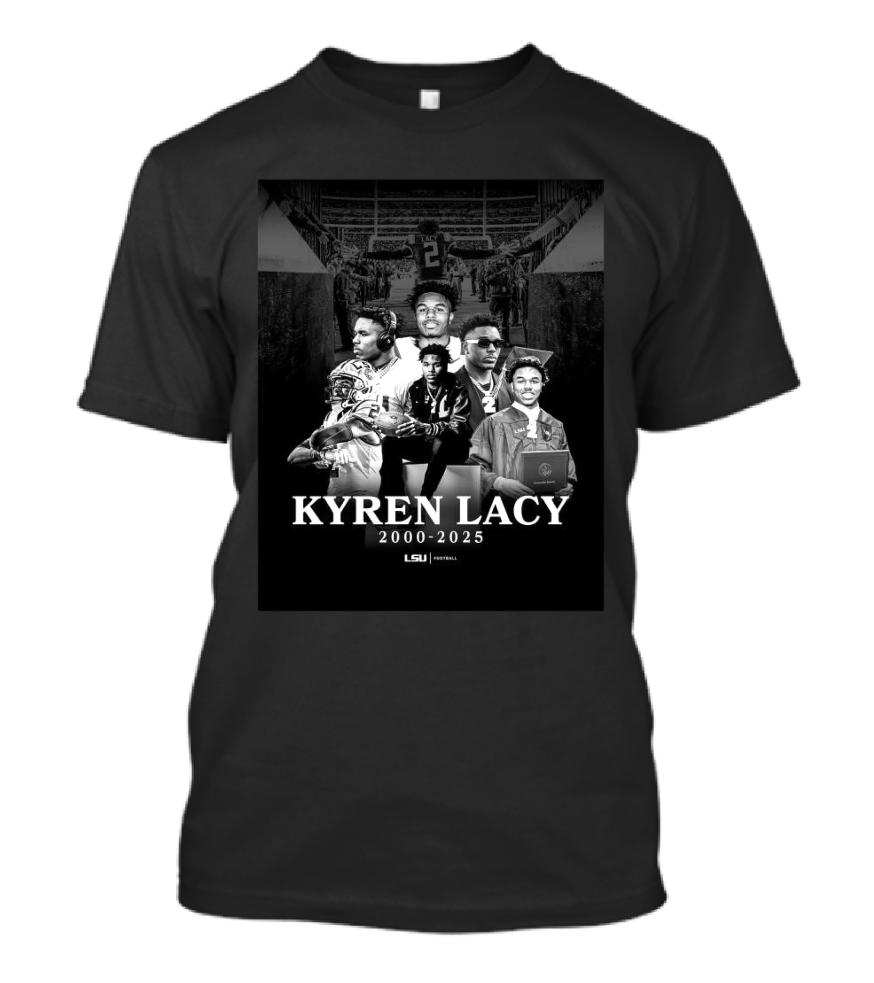 KYREN LACY 2000-2025 LSU Football Tribute T-Shirt
