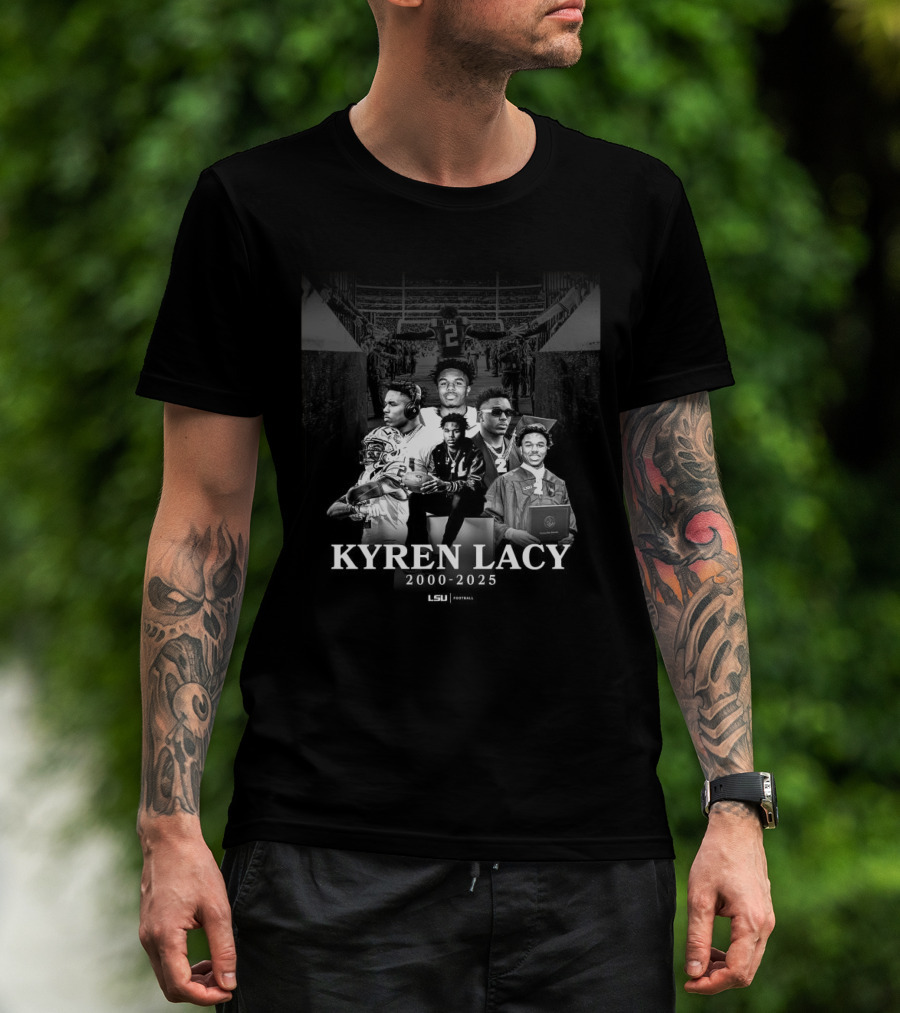 KYREN LACY 2000-2025 LSU Football Tribute T-Shirt