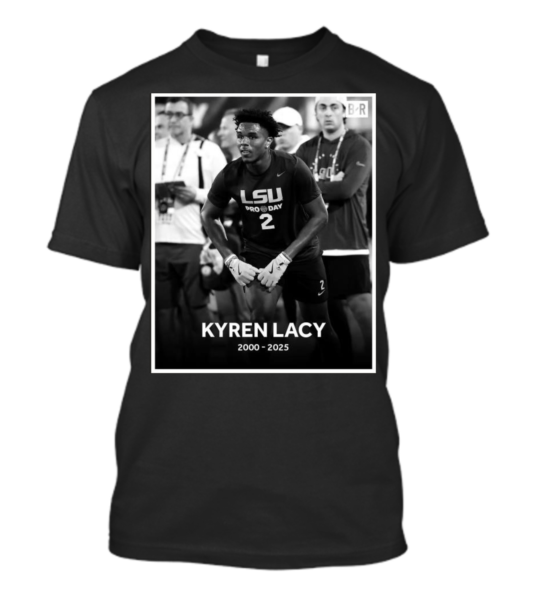 LSU Pro Day Kyren Lacy 2000-2025 Memorial T-Shirt