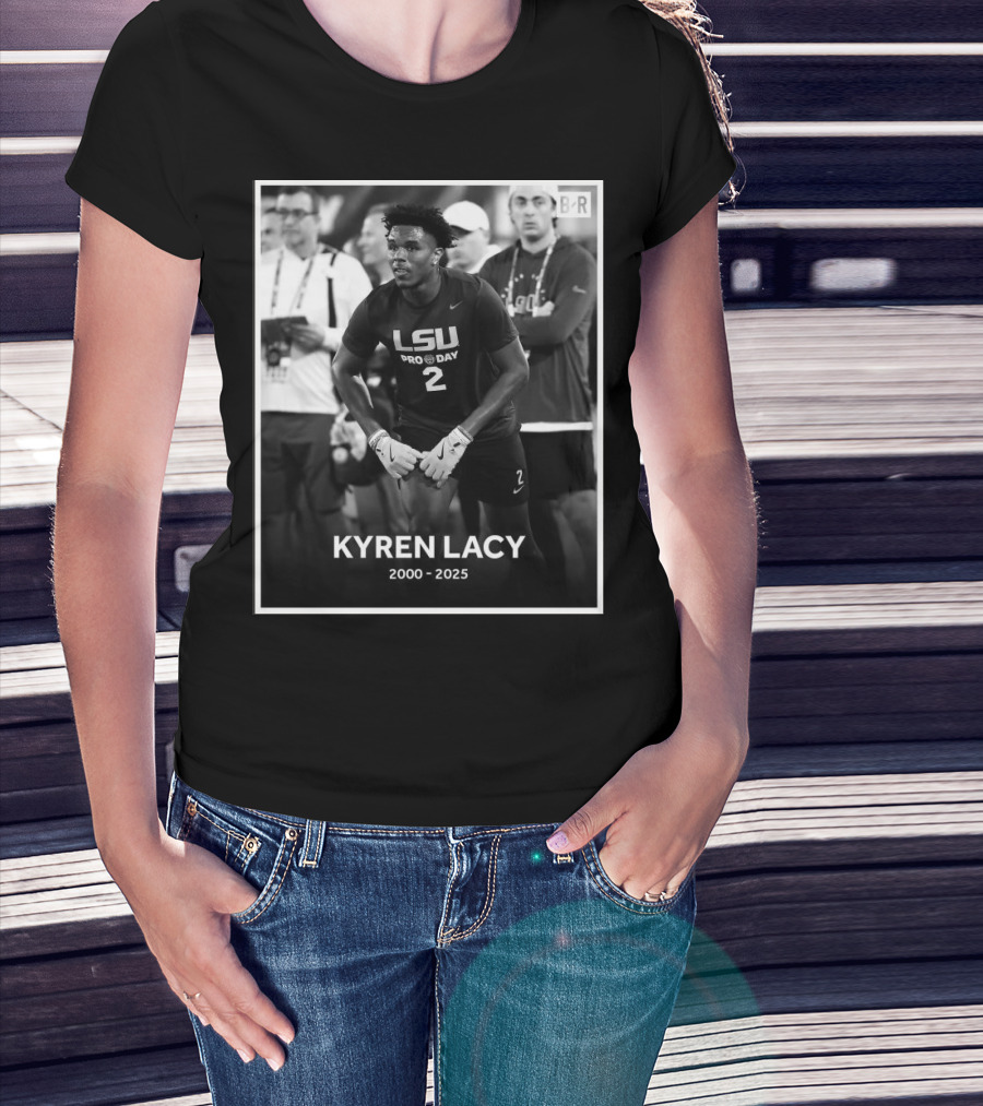 LSU Pro Day Kyren Lacy 2000-2025 Memorial T-Shirt