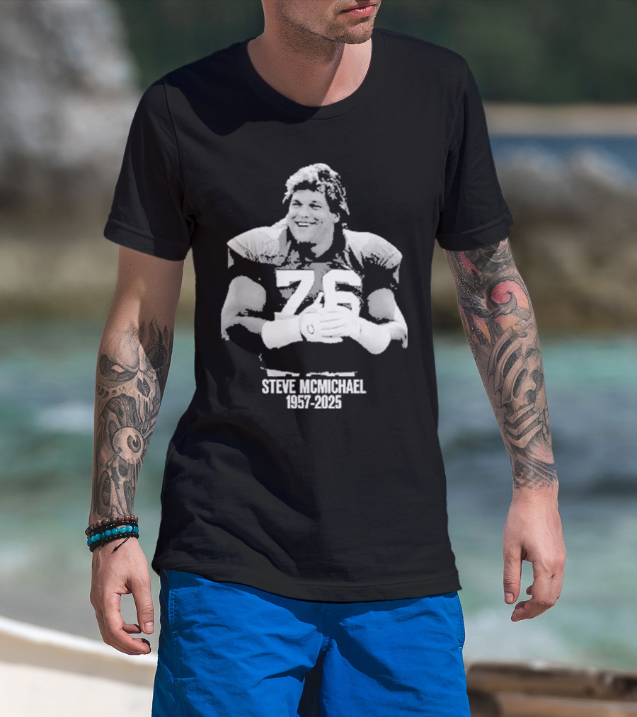 Rip NFL Super Bowl Champion Hall Of Famer Steve McMichael 76 1957-2025 T-Shirt