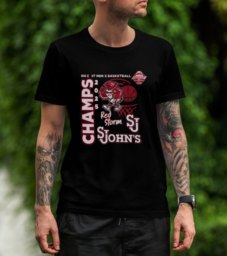 Big East Men's Basketball 2025 Champs St. John's Red Storm T-Shirt