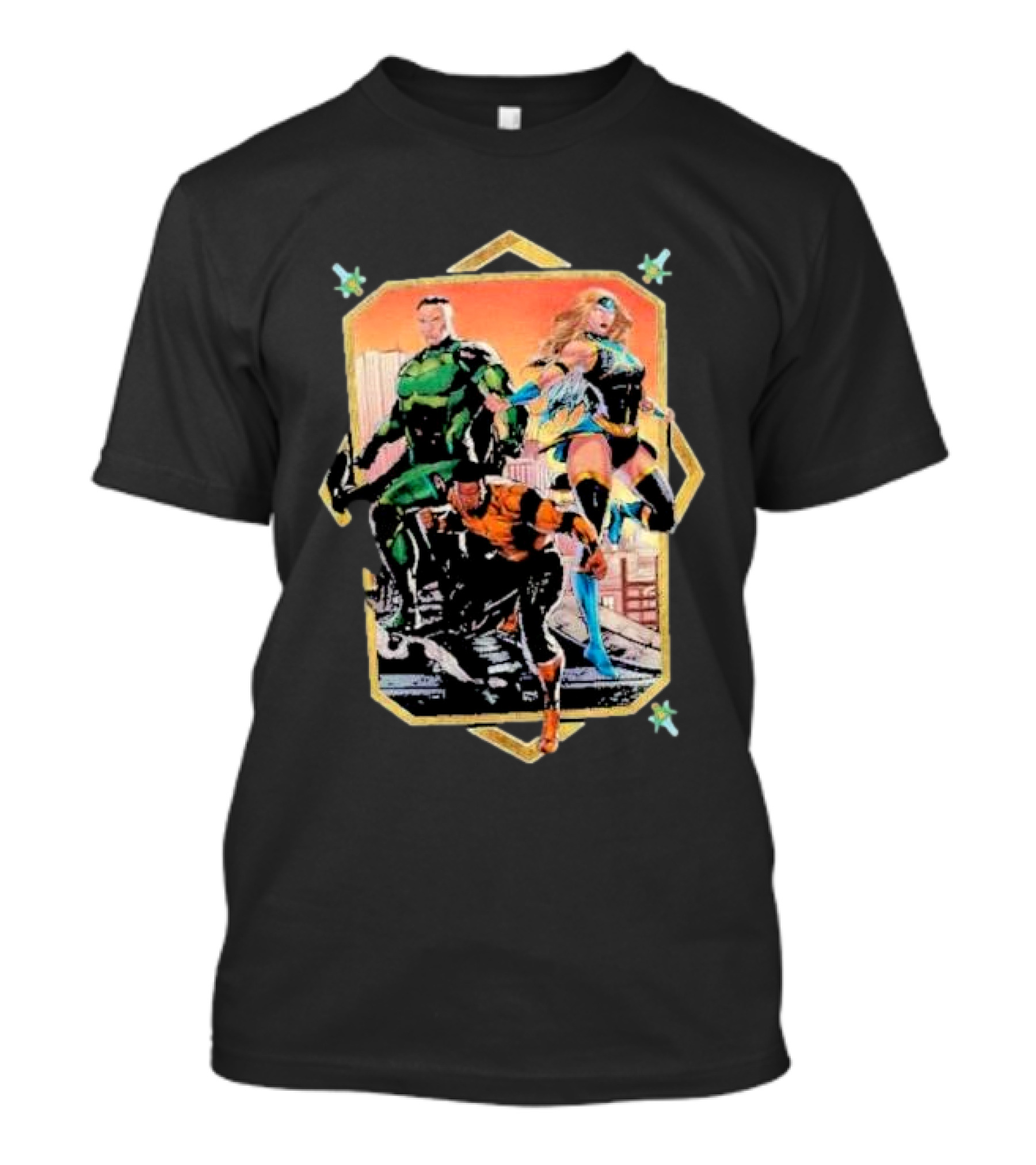 Rippaverse Trinity Action Dynamic Comic Heroes Unleashed T-Shirt
