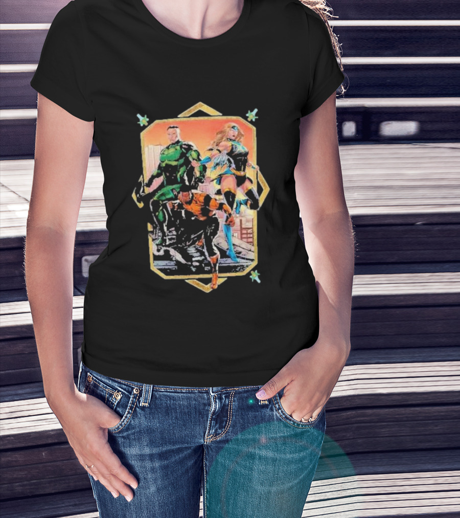Rippaverse Trinity Action Dynamic Comic Heroes Unleashed T-Shirt