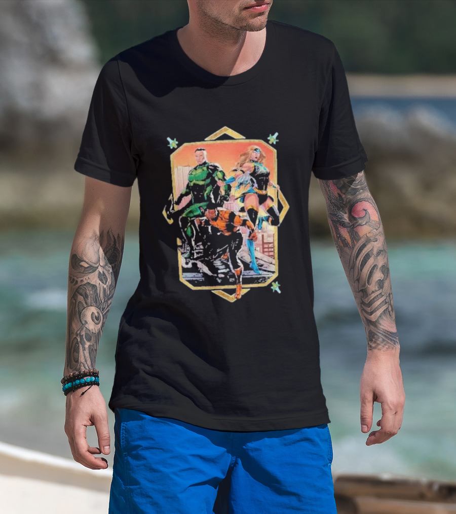 Rippaverse Trinity Action Dynamic Comic Heroes Unleashed T-Shirt