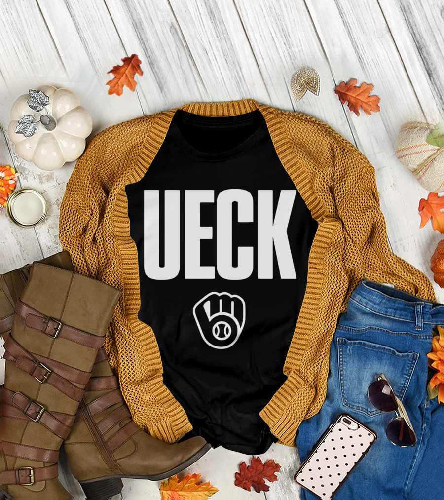 Milwaukee Brewers MLB Thank You UECK Baseball Glove Tribute T-Shirt