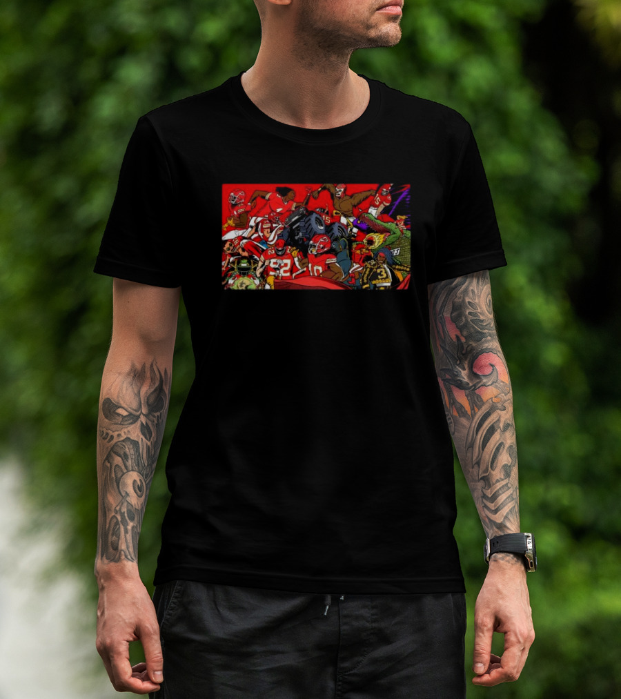 Replay Kansas City Chiefs 2024 Season Stars Illustration NFL Season T-Shirt