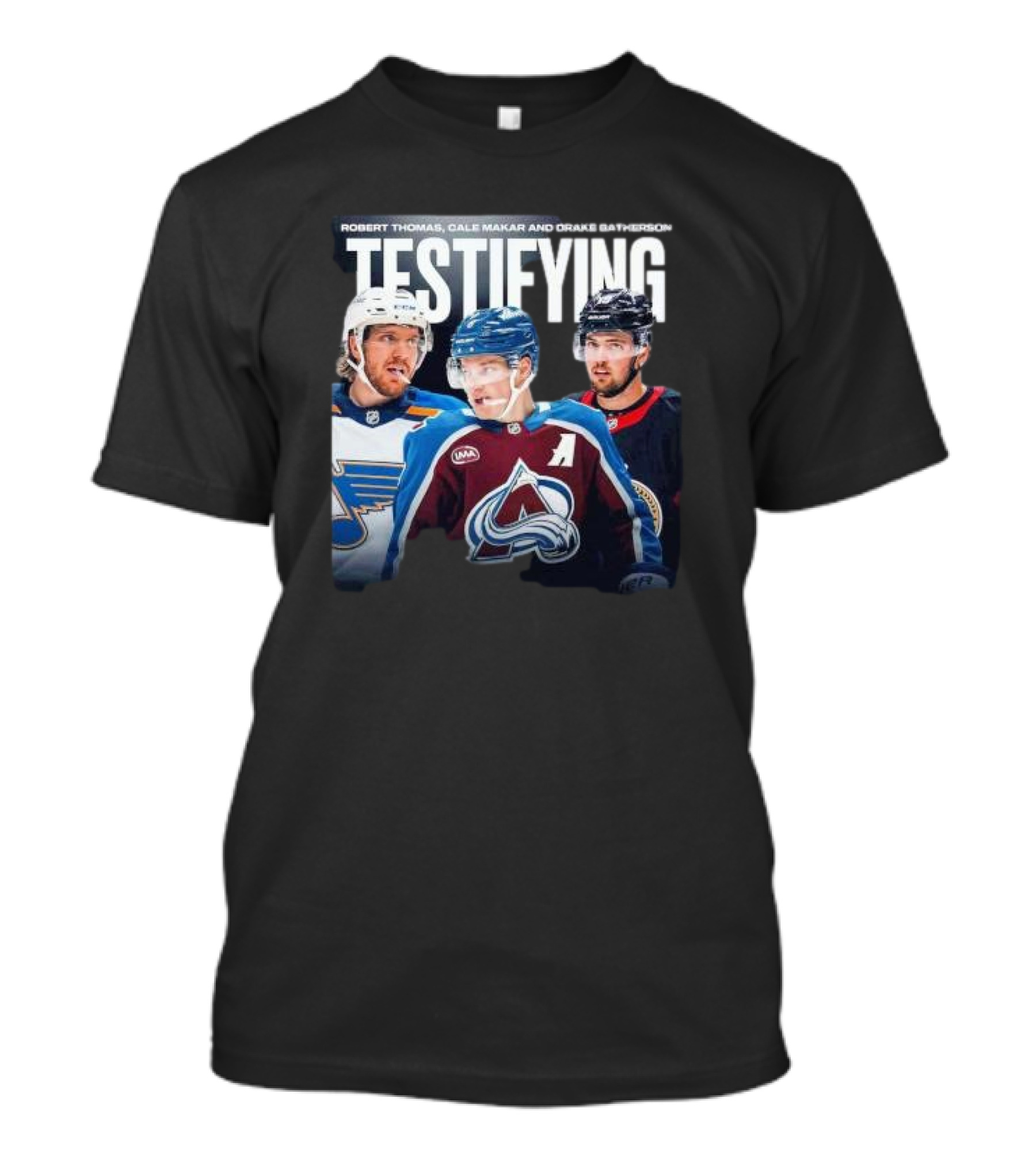 Robert Thomas Cale Makar Drake Batherson Testifying NHL Players T-Shirt