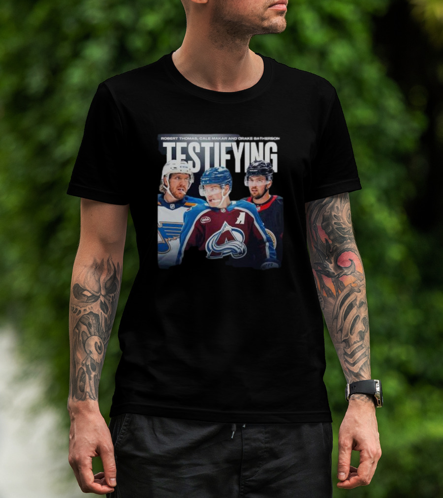 Robert Thomas Cale Makar Drake Batherson Testifying NHL Players T-Shirt