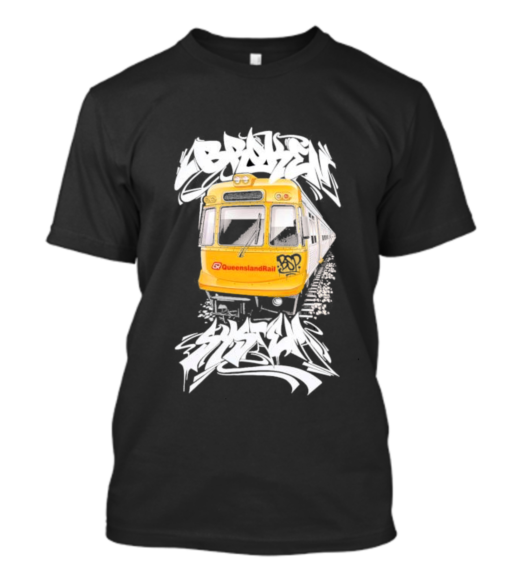 Rolling Steel Queensland Rail Train Front Vintage Style T-Shirt