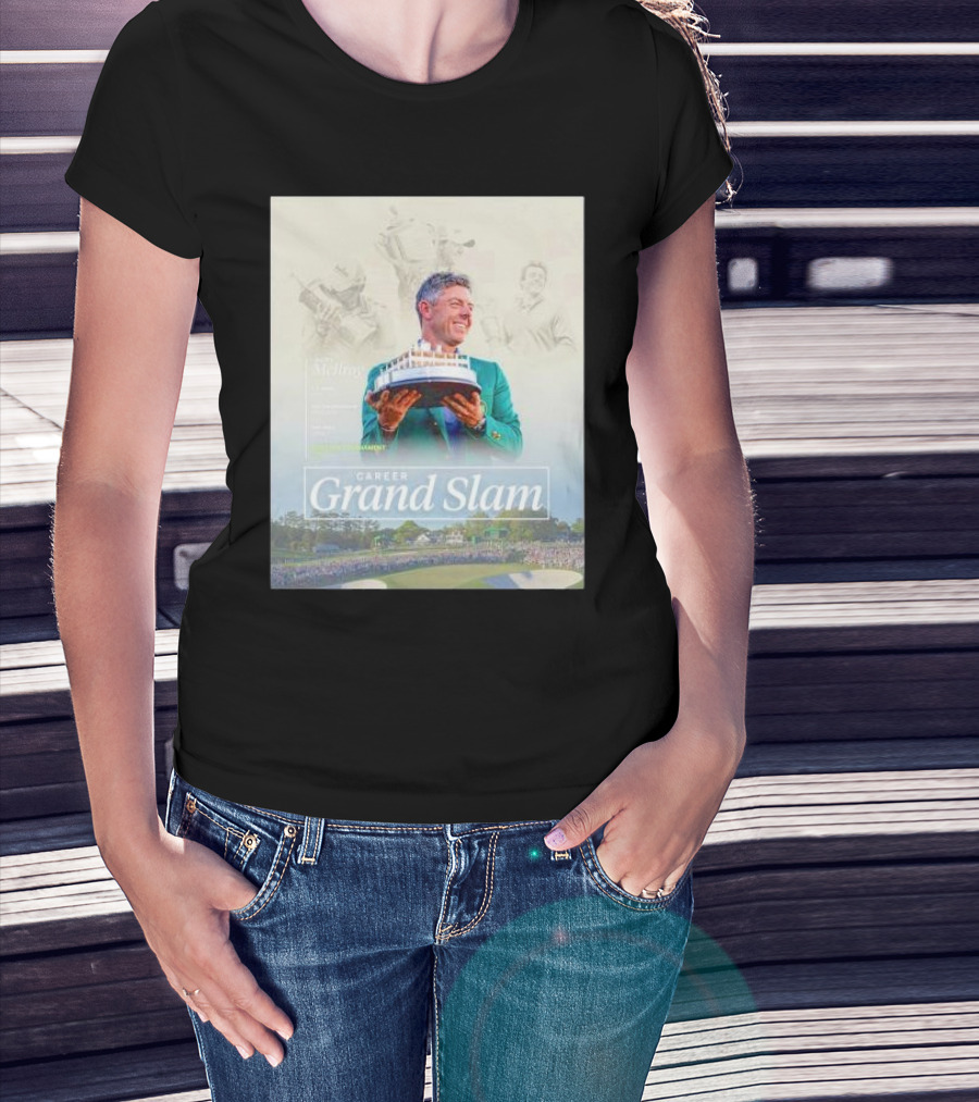 Rory McIlroy Masters Tournament Career Grand Slam Champion T-Shirt