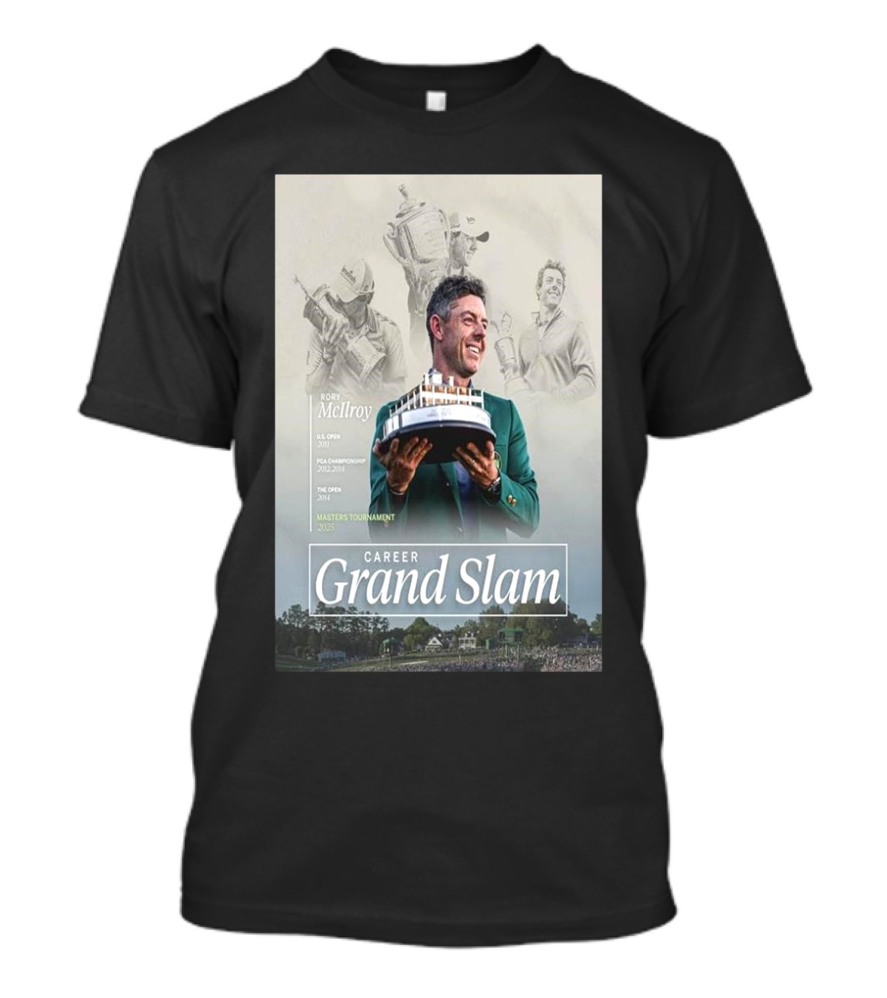 Rory McIlroy Career Grand Slam Masters Tournament 2025 Win T-Shirt