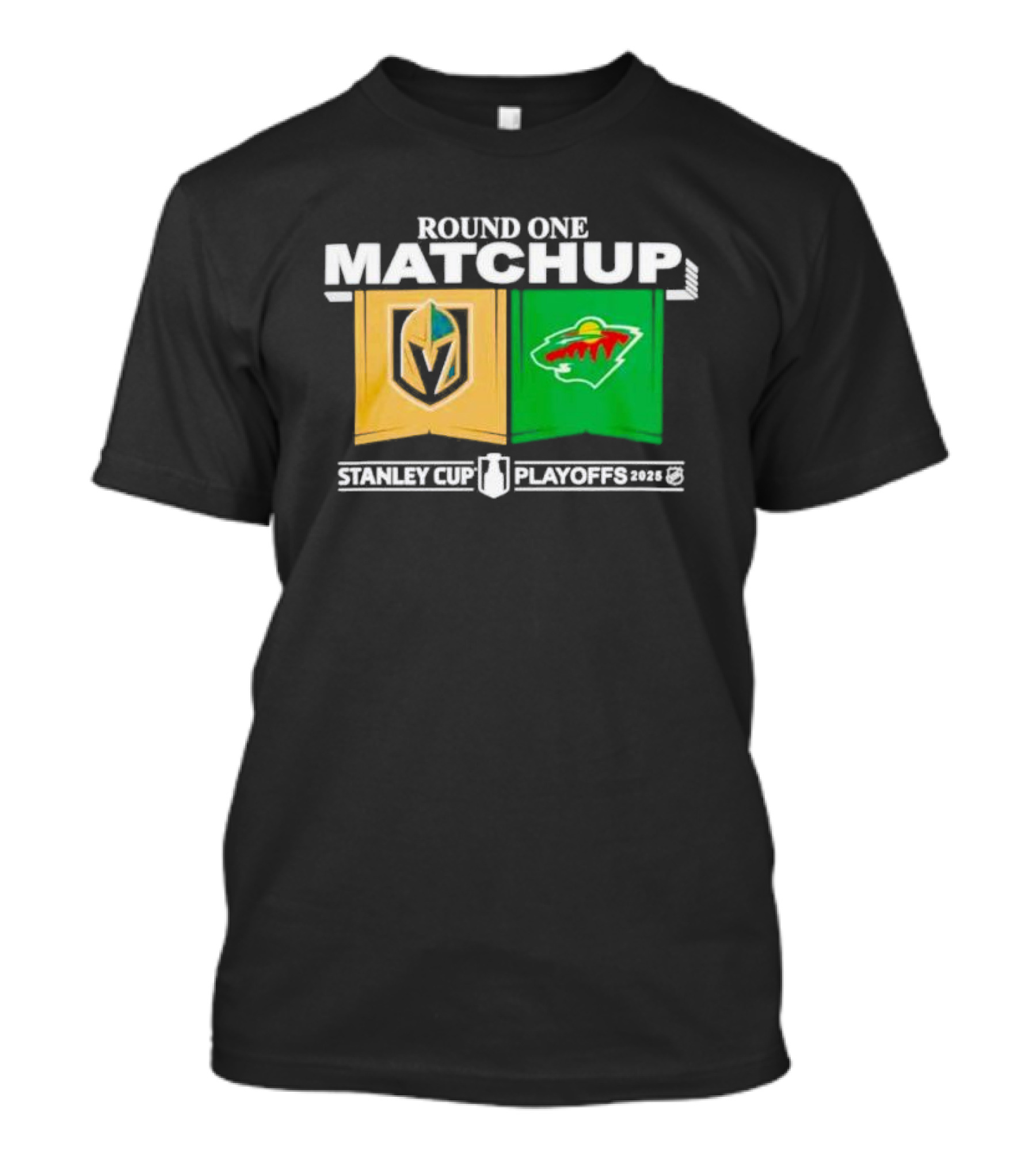 Round One Matchup Vegas Golden Knights Vs Minnesota Wild Stanley Cup Playoffs 2025 T-Shirt