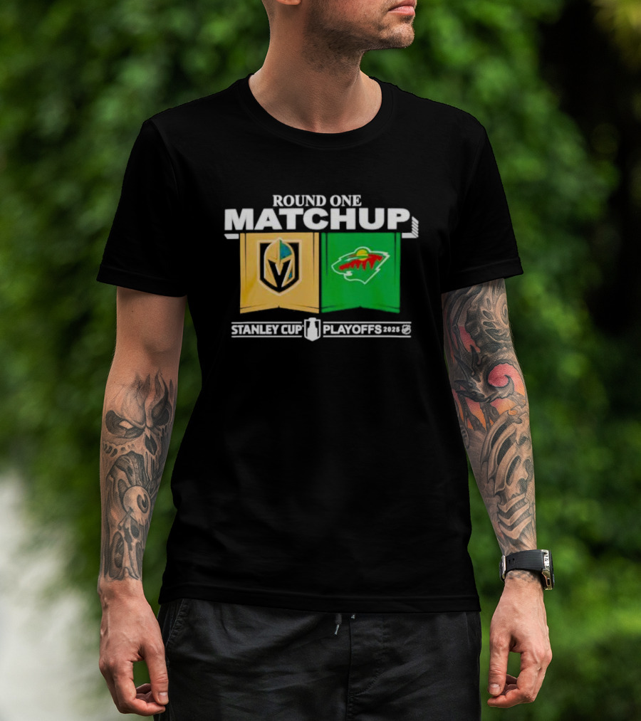 Round One Matchup Vegas Golden Knights Vs Minnesota Wild Stanley Cup Playoffs 2025 T-Shirt