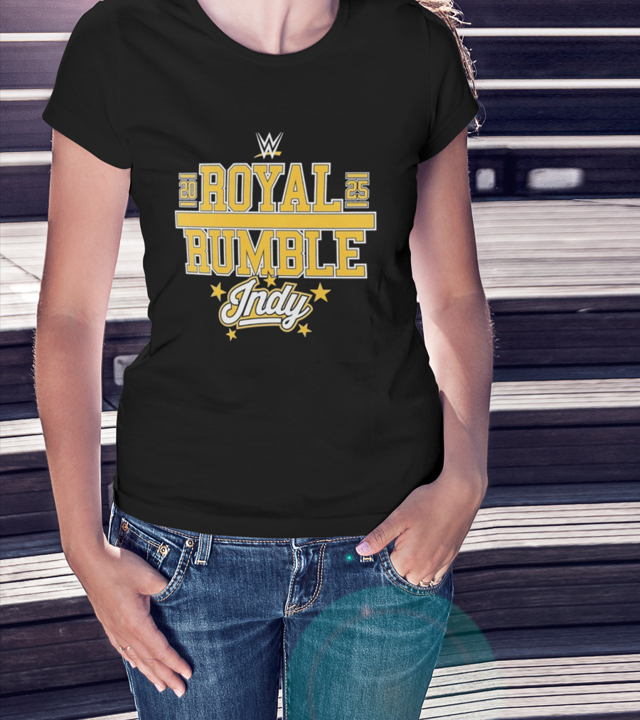 WWE Royal Rumble 2025 Indy Gold Stars T-Shirt