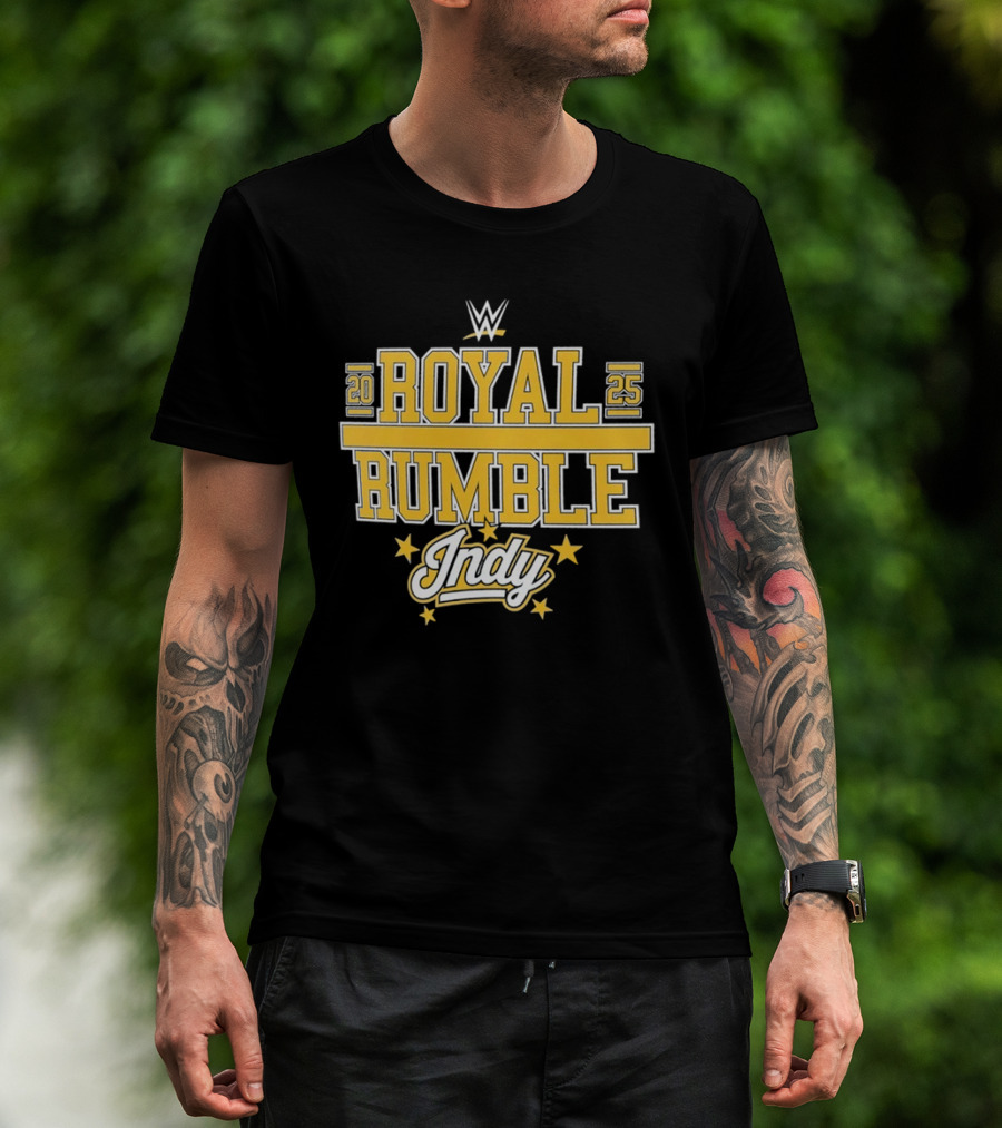 WWE Royal Rumble 2025 Indy Gold Stars T-Shirt
